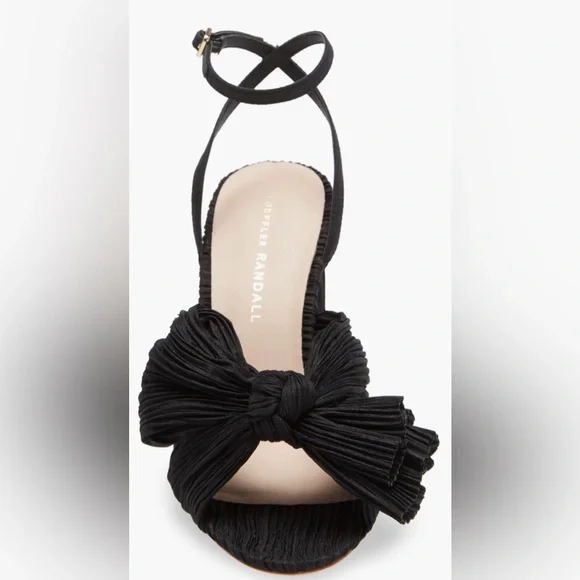 Loeffler Randall Camellia Black Bow Ankle Strap Sandals Shoes Size 6 $395 - Picture 4 of 4